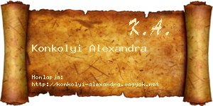 Konkolyi Alexandra névjegykártya